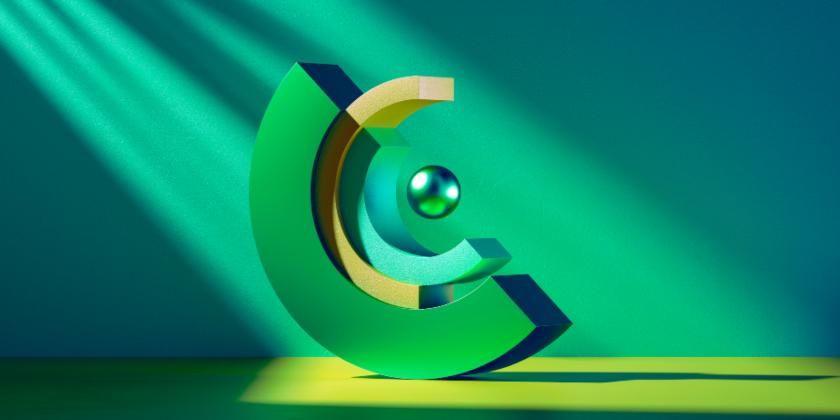 Abstract green shape
